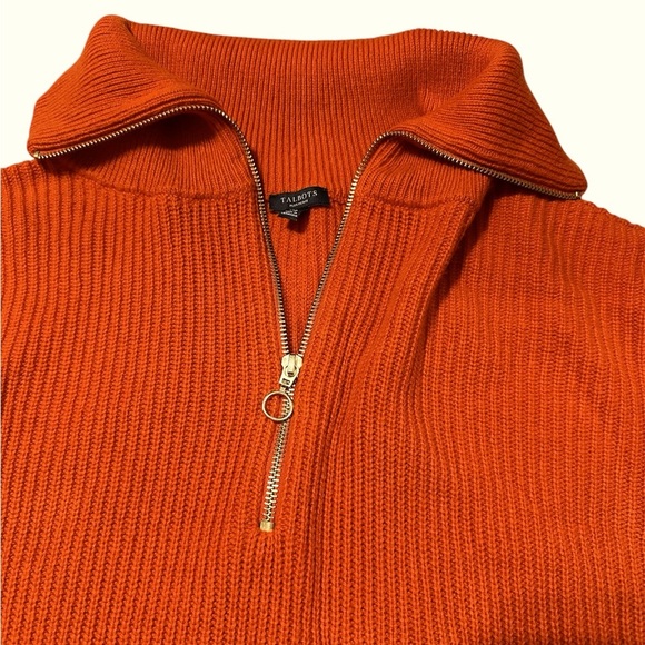 Talbots orange 1/2 zip sweater Size 1Xp - Picture 2 of 4